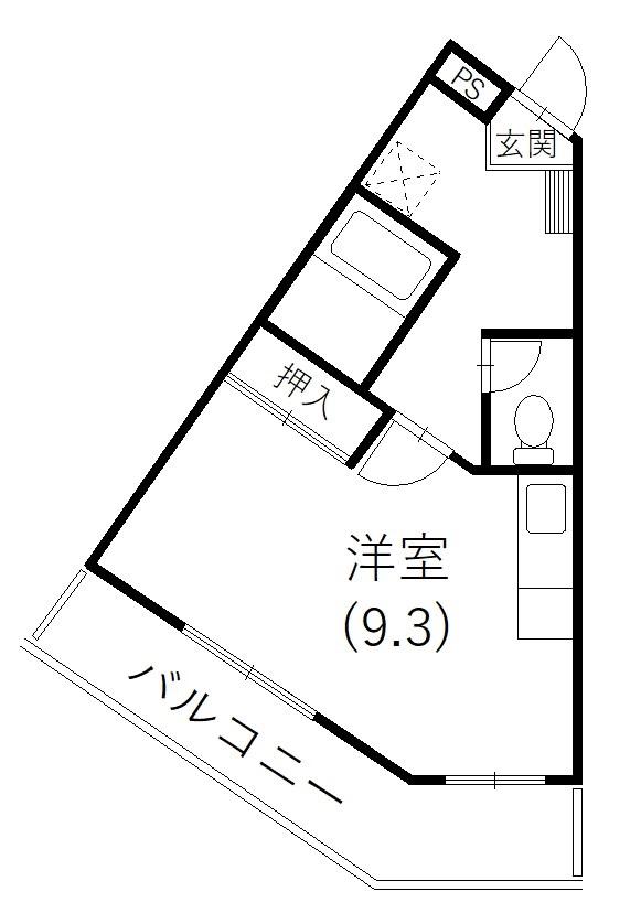 メゾンアルカディア(ワンルーム/2階)の間取り写真