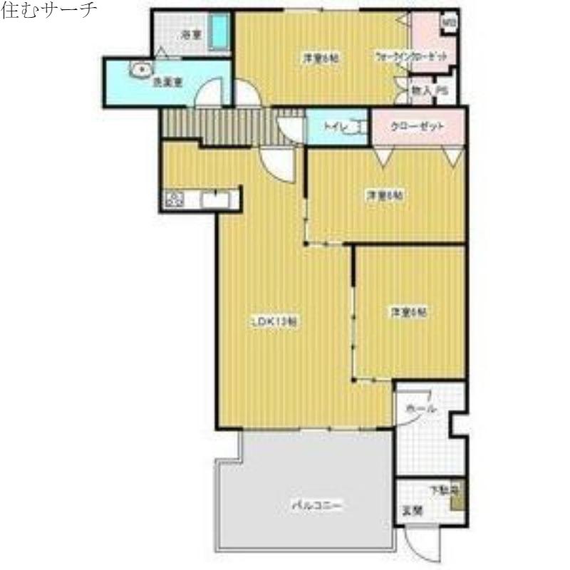 エスポワールII(3LDK/1階)の間取り写真