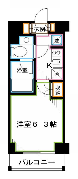 エスティメゾン中野(1K/4階)の間取り写真