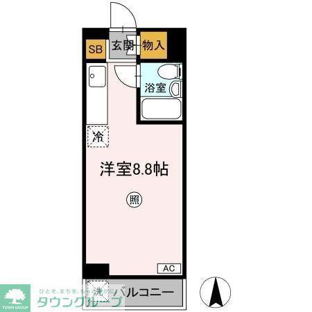 TOビル・53(ワンルーム/3階)の間取り写真
