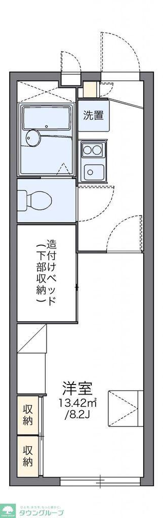 レオパレス彩(1K/1階)の間取り写真