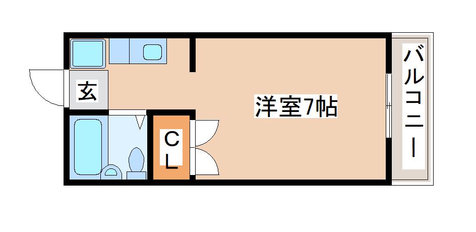NTB-2(1K/4階)の間取り写真