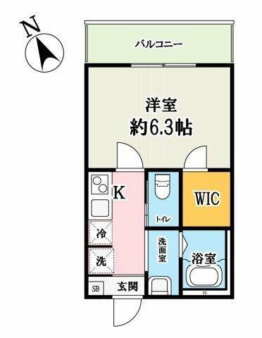 キャメル西新井(1K/2階)の間取り写真