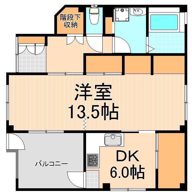 三浦ハイム(1DK/1階)の間取り写真