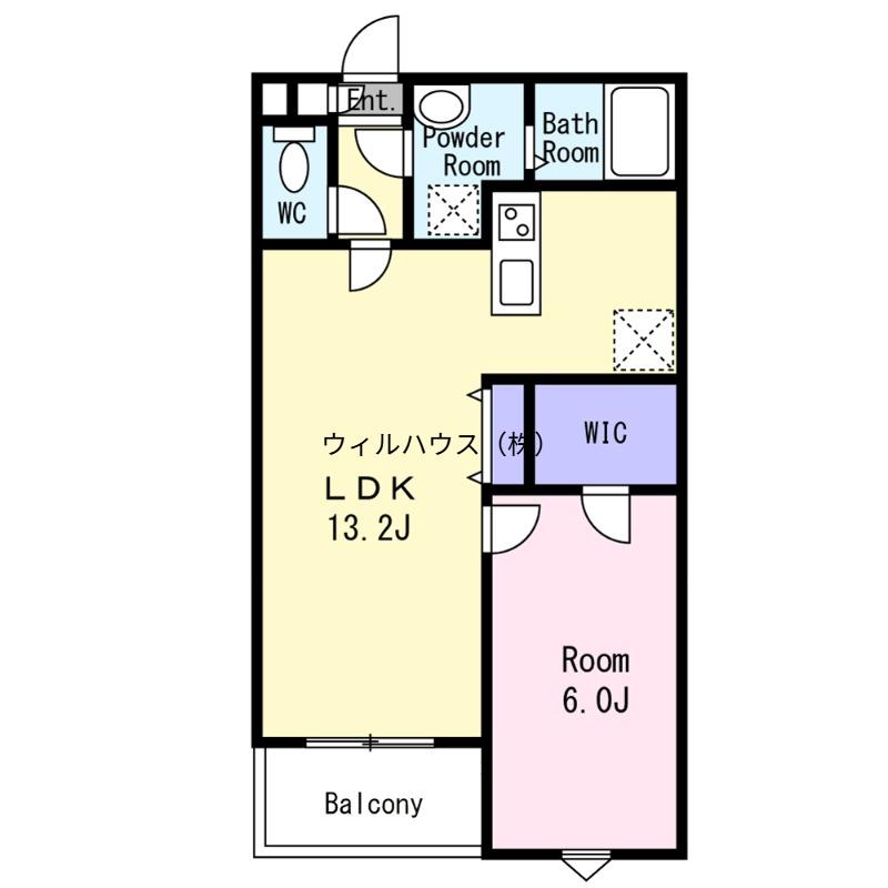 ジーメゾン石津町東プリシエ(1LDK/1階)の間取り写真