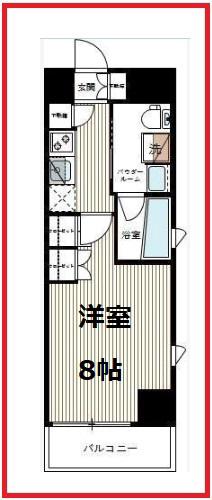 アクサス墨田アジールコート(1K/4階)の間取り写真