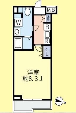 グランヴァン西馬込III(1K/1階)の間取り写真