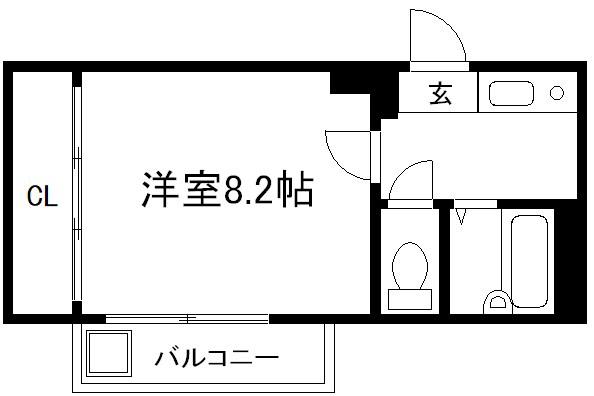 モーツァルトハウス(1K/3階)の間取り写真