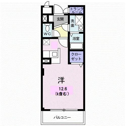 プライド(ワンルーム/8階)の間取り写真