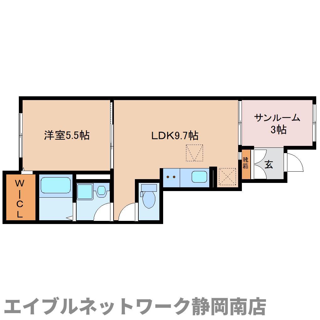 ディオネ(1LDK/1階)の間取り写真