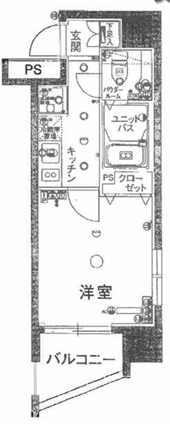 スカイコート新宿壱番館(1K/11階)の間取り写真