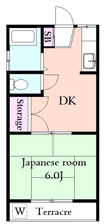 マウントハイム(1DK/1階)の間取り写真