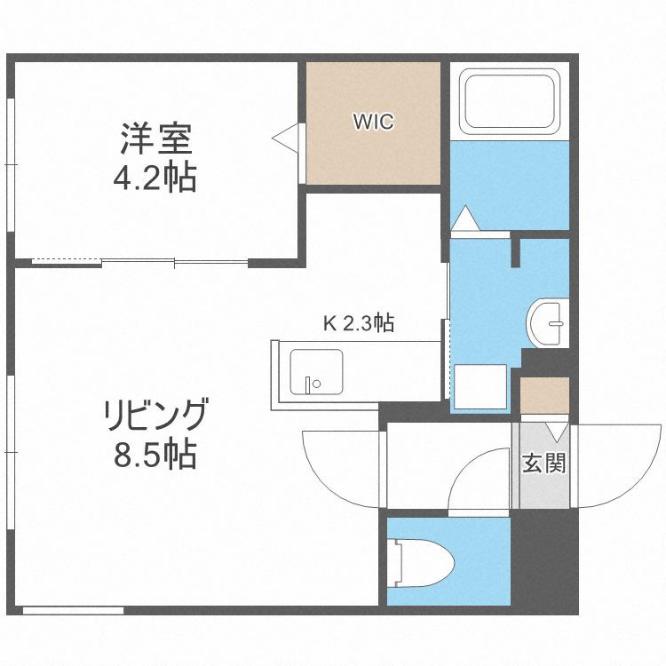 ARMADA(1LDK/1階)の間取り写真