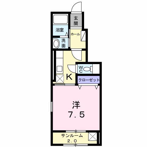 北陸新幹線 長野駅(JR・しなの) 徒歩32分 2階建 築16年(1K/1階)の間取り写真
