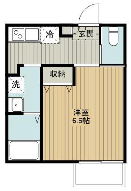 PREMIAGE指扇(1K/2階)の間取り写真