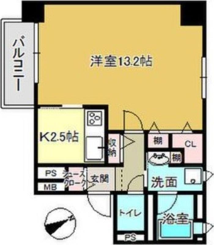 LA CASA ALBA DUE(1K/9階)の間取り写真