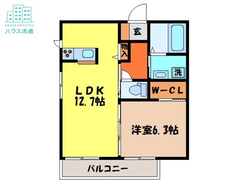 シャーメゾンKT(1LDK/2階)の間取り写真
