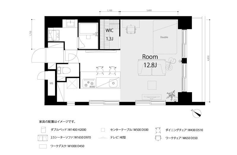 リーフハイツ東十条(ワンルーム/9階)の間取り写真
