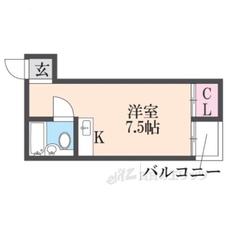 天正ビル(ワンルーム/4階)の間取り写真