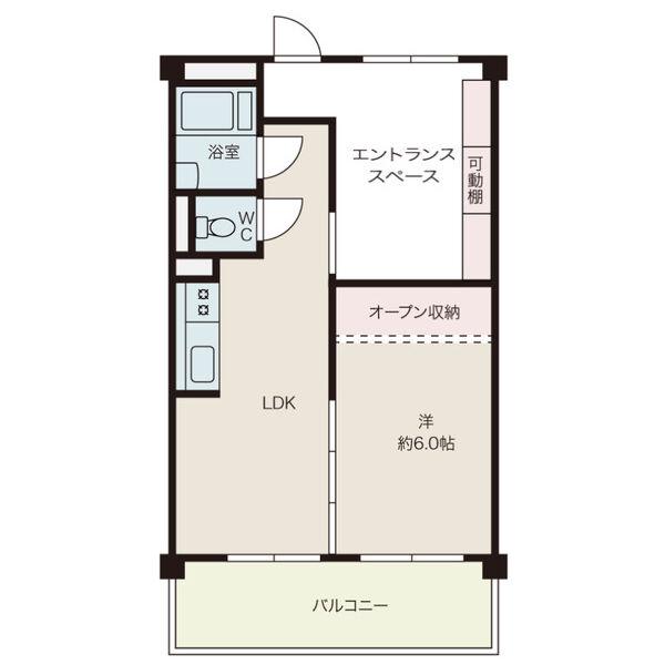 豊山第2(1LDK/7階)の間取り写真