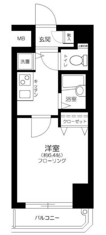 プレール天王洲アイル弐番館(1K/8階)の間取り写真