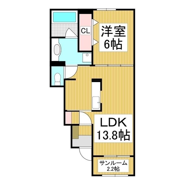 ポルタ・ネロ(1LDK/1階)の間取り写真
