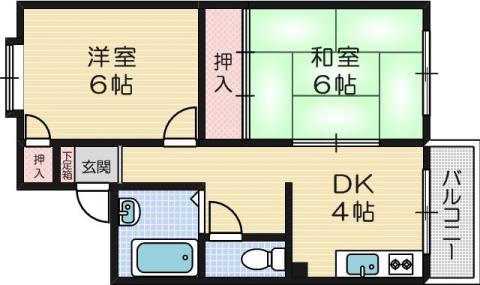 村治マンション(2K/3階)の間取り写真
