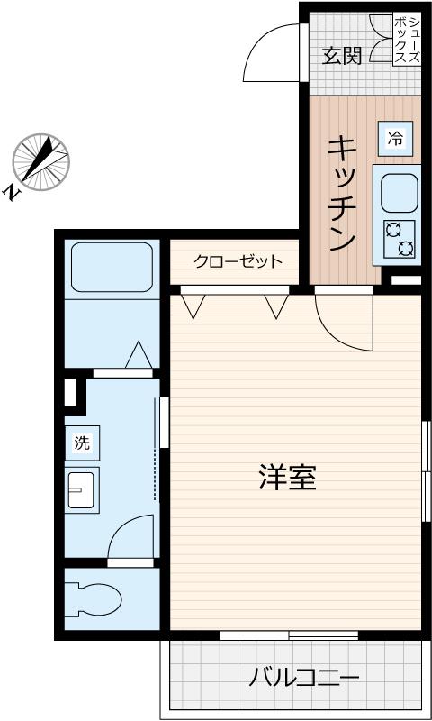 エージェイ南柏サウス5(1K/3階)の間取り写真