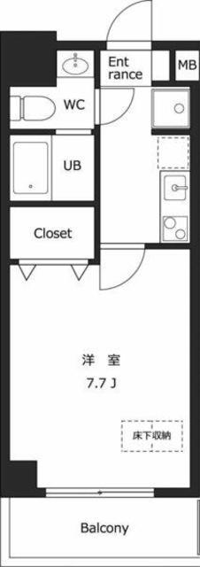 S-FORT戸田公園(1K/11階)の間取り写真