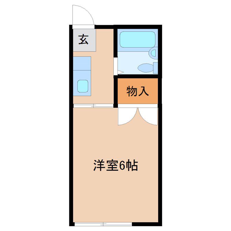コスモ土浦(1K/1階)の間取り写真