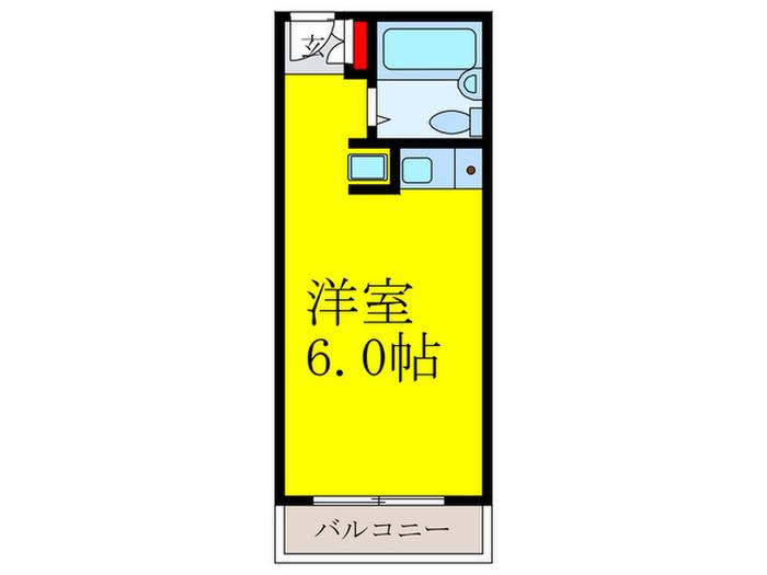 美穂ヶ丘阪田ハイツ(ワンルーム/4階)の間取り写真