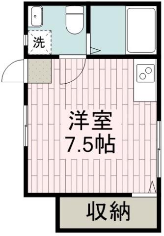 MAUNA LOA川越(ワンルーム/1階)の間取り写真