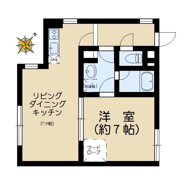 MIO TESORO SENGOKU(1LDK/2階)の間取り写真