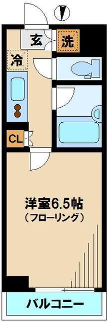 ルーブル早稲田六番館(1K/4階)の間取り写真