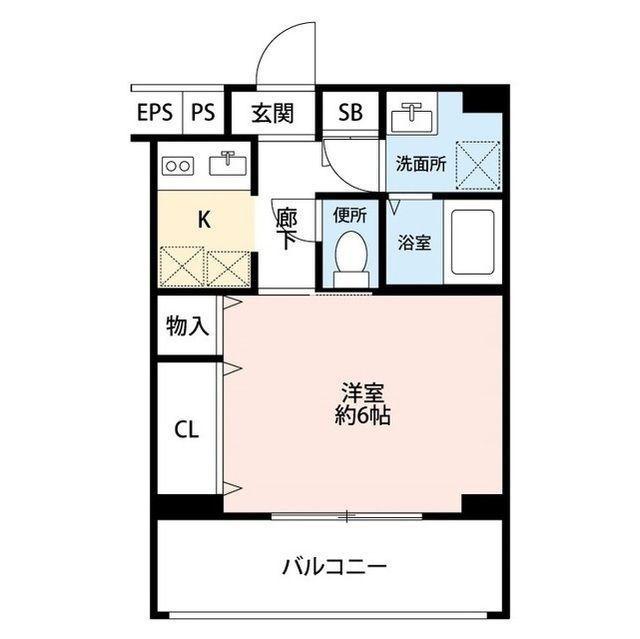 プレール川越(1K/3階)の間取り写真