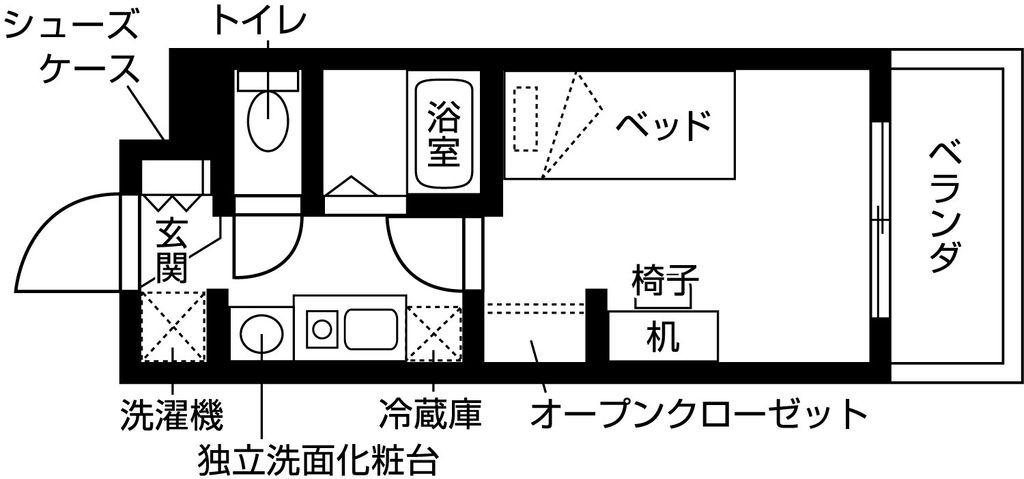 左京区北白川西蔦町プロジェクト工事(1K/3階)の間取り写真