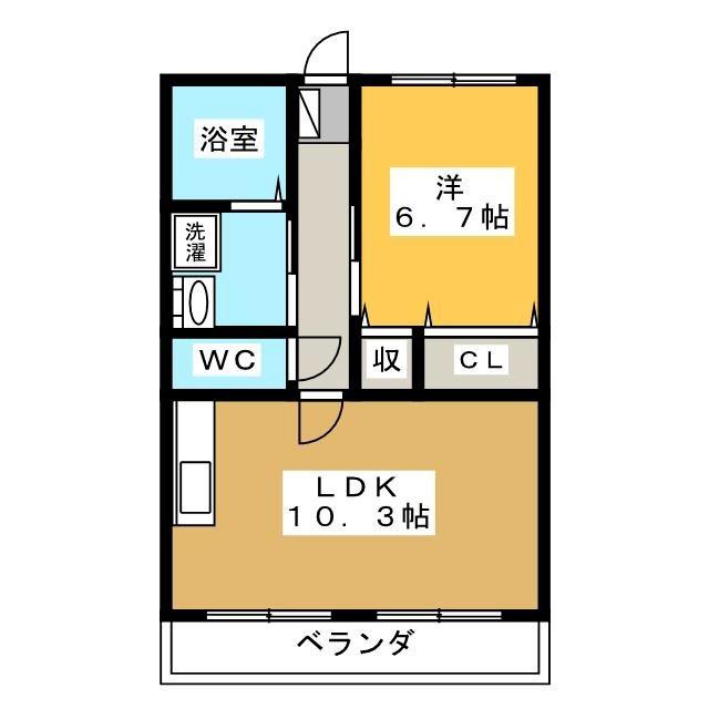SAISON COURT NP(1LDK/2階)の間取り写真