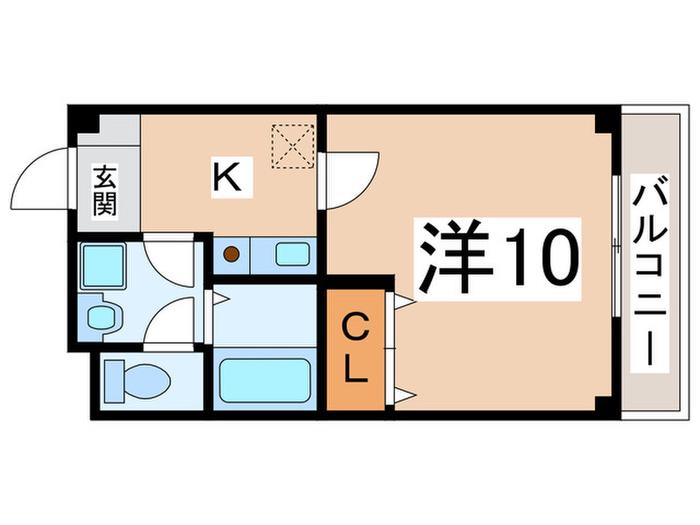 新石切デルフコート(1K/2階)の間取り写真