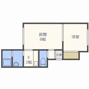 プレシャス八番館(1LDK/3階)の間取り写真