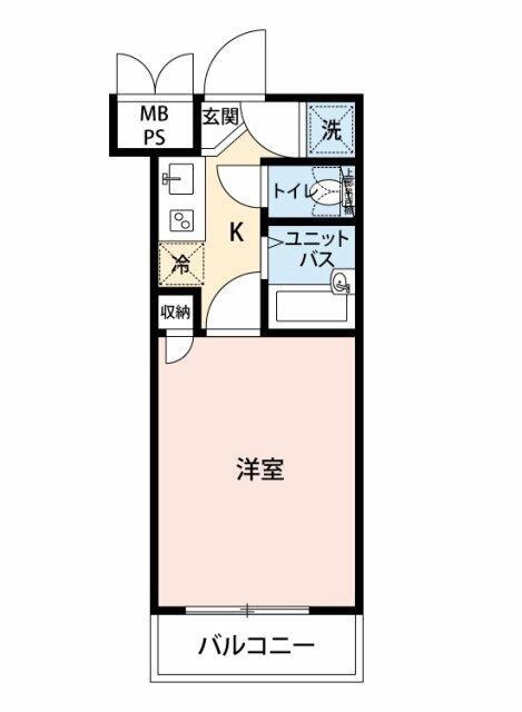 ルーブル中馬込壱番館(1K/2階)の間取り写真