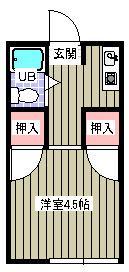 サンパーク(1K/1階)の間取り写真