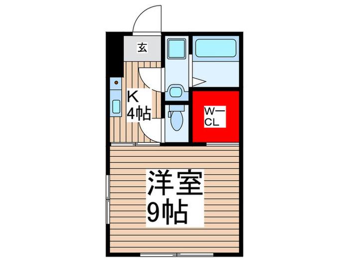 西武池袋線 元加治駅 徒歩4分 2階建 築3年(1K/1階)の間取り写真