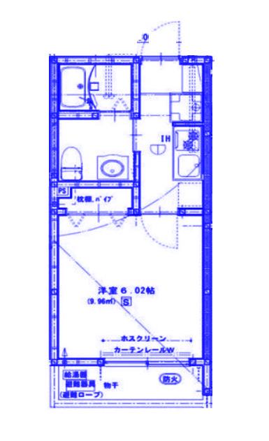 ウエストガーデン桶川(1K/1階)の間取り写真