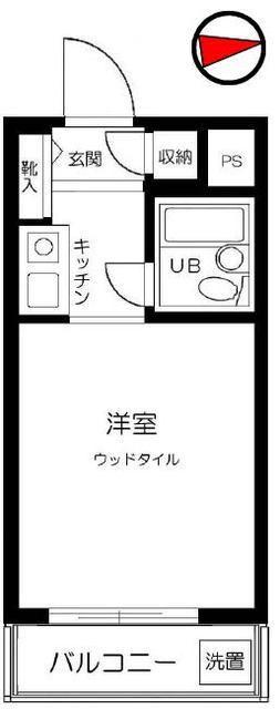 セントヒルズ目白(ワンルーム/1階)の間取り写真