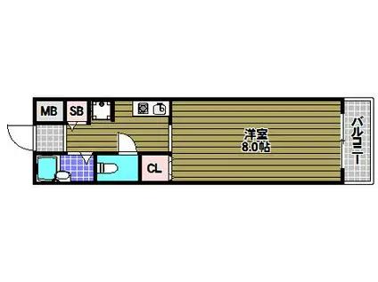 マンション福寿(1K/3階)の間取り写真