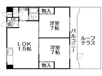 YNレジデンス香里(2LDK/3階)の間取り写真
