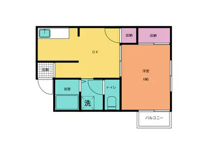 サンハイム所沢(1DK/2階)の間取り写真