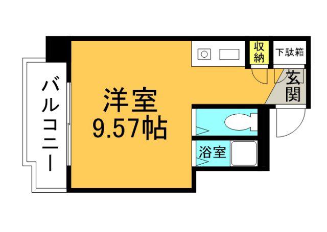 ビッグアップルビル(ワンルーム/3階)の間取り写真