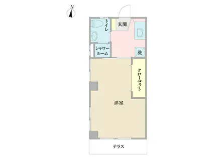 メゾン富士(2K/1階)の間取り写真