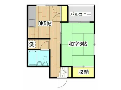 第一内田ビル(1DK/4階)の間取り写真